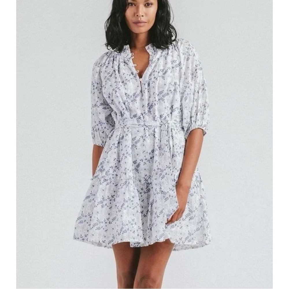 CLEOBELLA Nevah‎ Mini Dress In White Floral sz S